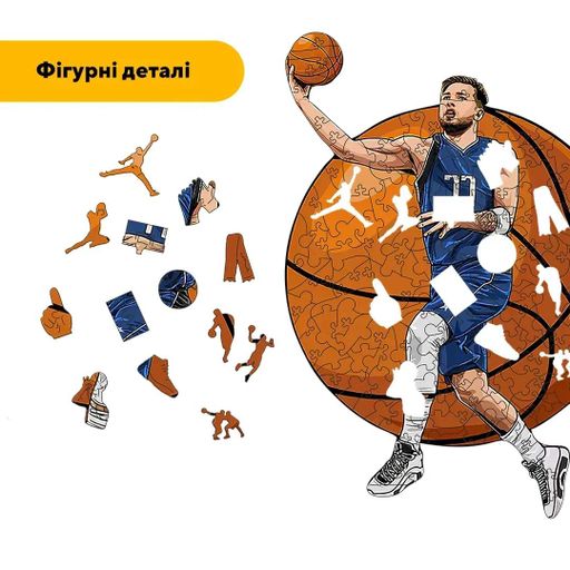 Дерев'яний фігурний пазл Лука Дончіч, А5, Картонна коробка 35 елементів (1519772)