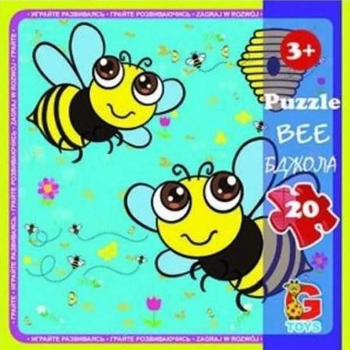 Пазлы G-Toys Насекомые, 20 элементов, LI05 (1519869)