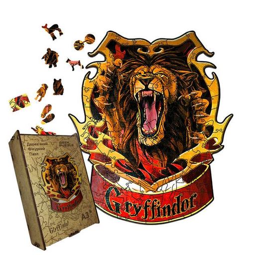 Пазл дерев'яний Ґрифіндор, А5, Дерев'яна коробка 35 елементів (1519907)