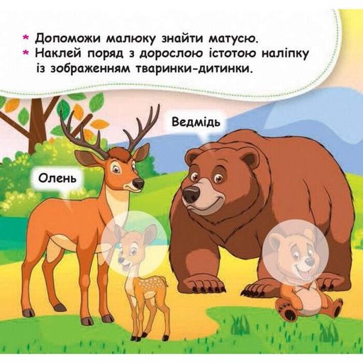 Мої перші наліпки "Допоможи малюку знайти матусю" 877003, 22 наліпки (1519920)