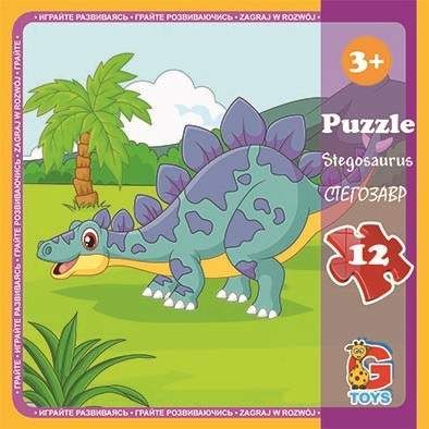Пазлы G-Toys Динозавры, 12 элементов, LD08 (1520023)
