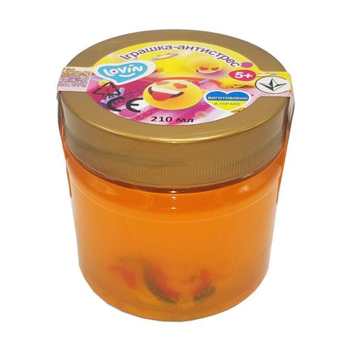 Игрушка-антистресс 210 мл Slime time ТМ Lovin 80142 Оранжевый (1521296)