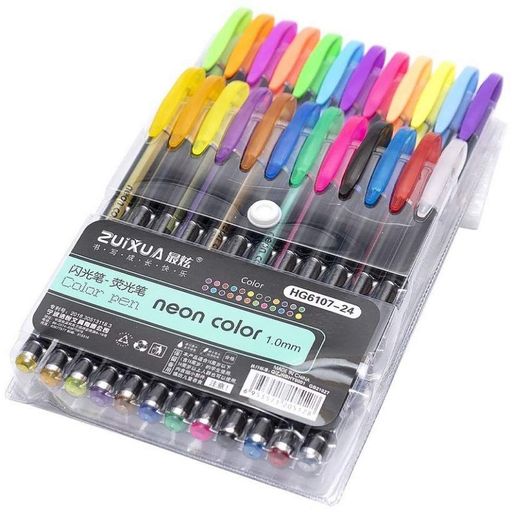 Набор гелевых ручек "Neon color" HG6107-24, 24 цвета (1521549)