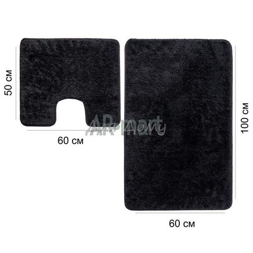 Набір килимків у ванну кімнату Unimax Black 60х100 та 60х50 см (1521761)