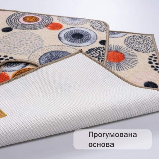 Набір килимків у ванну кімнату та туалет Taba 309-2 50х80 та 57х60 см бежевий (1521786)