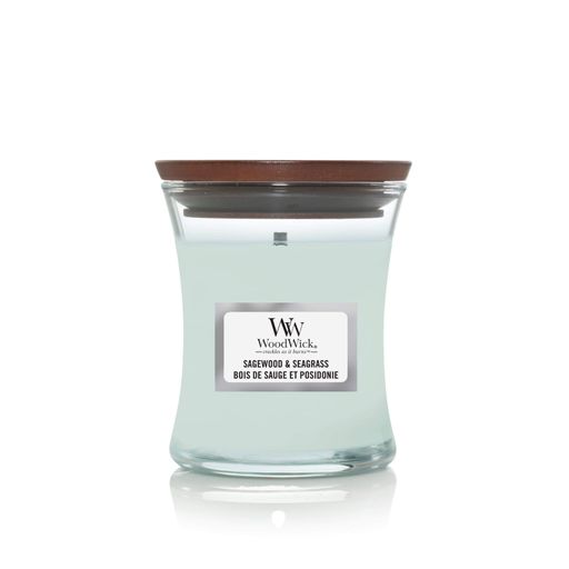 Ароматическая свеча в стекле Woodwick Mini Sagewood &amp; Seagrass 85 г (1728621E) (1521899)