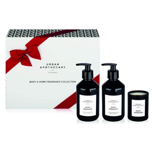 Набір Oudh Geranium Body &amp; Home Collection - гель для душу, лосьйон 300 мл, свічка 70 г (UALWOGBHC) (1521966)