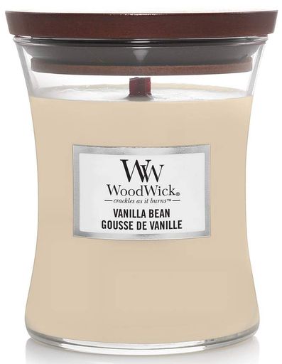 Ароматическая свеча в стекле Woodwick Medium Vanilla Bean 275 г (92112E) (1521998)