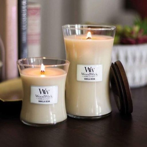 Ароматическая свеча в стекле Woodwick Medium Vanilla Bean 275 г (92112E) (1521998)