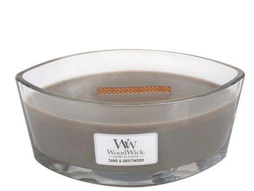 Ароматическая свеча в стекле Woodwick Ellipse Sand &amp; Driftwood 453 г (76378E) (1522008)