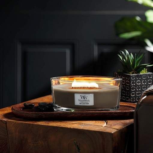 Ароматическая свеча в стекле Woodwick Ellipse Sand &amp; Driftwood 453 г (76378E) (1522008)