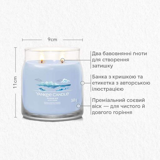 Ароматична свічка Ocean Air Medium Yankee Candle (1522043)