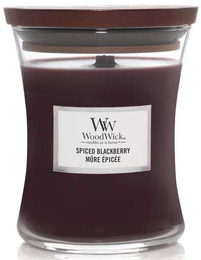 Ароматическая свеча в стекле Woodwick Medium Spiced Blackberry 275 г (92078E) (1522056)