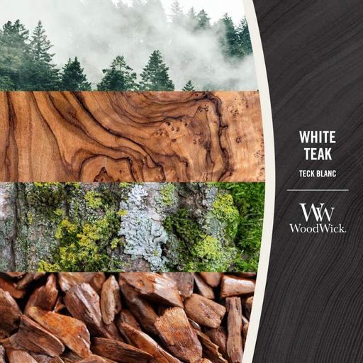 Ароматическая свеча с ароматом сандалового дерева и дуба Woodwick Mini White Teak 85 г (1522150)
