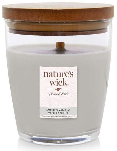 Ароматична свічка з ароматом димної ванілі Woodwick Nature’s Wick Smoked Vanilla 284 г (1522341)