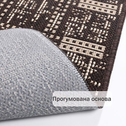 Прорезиненный коврик на кухню Kitchen 1924791 67х200 см коричневый (1522489)