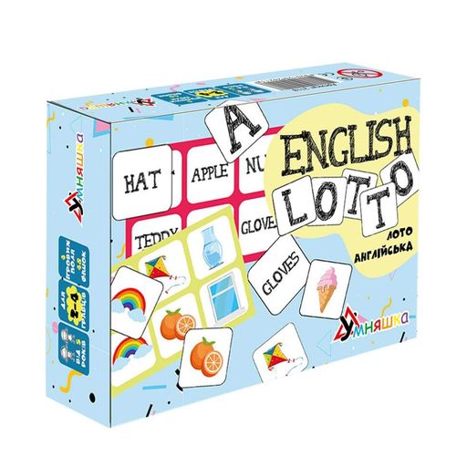 Лото английский/English lotto Развивающая настольная игра 2118-UM 48 фишек Умняшка (1522891)