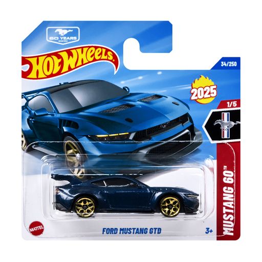 Базовый автомобиль Hot Wheels Ford Mustang GTD, синий, от 3 лет