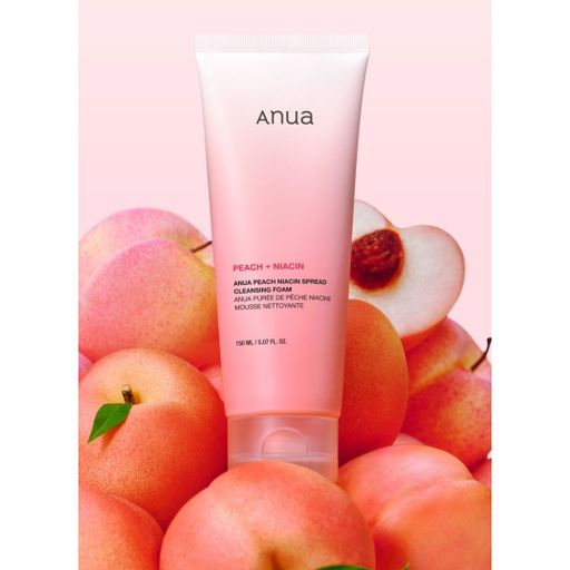 Уценка! Очищающая пенка для лица Anua Peach Niacin Spread Cleansing Foam с персиком и ниацинамидом, 150 мл