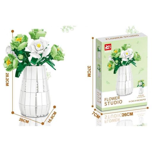 Детский конструктор "Цветы Lacroplatycodon" Flower Studio Bambi 9108A 568 деталей (1530833)