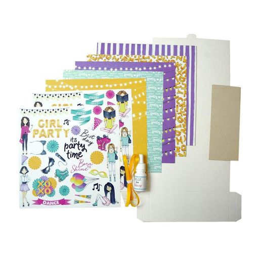 Набір для створення pop-up листівки "Party Girl" Fabrika Decoru FDGCK-052, 14 x 16 см (1536070)