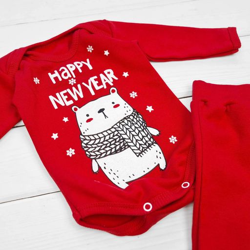Детский новогодний комплект для малышей Malena happy new year  68 см (1537539)