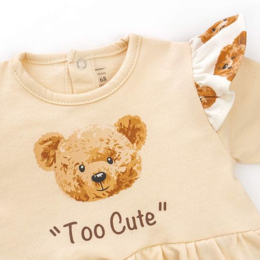 Боди Dexter`s-платье для девочки с крылышками и повязкой с мишкой girl bears  80 см бежевый (1541253)