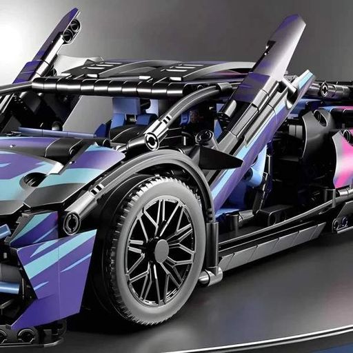 Конструктор technic (техник) суперкар Lamborghini Sian в стиле киберпанк, двери-ножницы, работающий рулевой механизм (1546111)