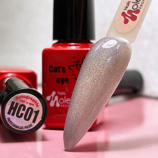 Гель-лак для ногтей Nails Molekula Professional Holographic Cat's Eye Gel Polish, 6 мл