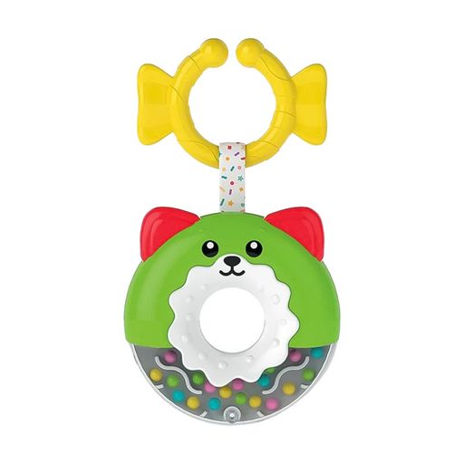 Детская игрушка-погремушка Clementoni Donut Rattle, от 3 месяцев, 14.5*20.5*4 см (17504)