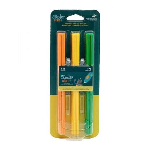 Набор стержней для 3D-ручки 3Doodler Start  Микс (75 шт: оранжевый, желтый, зеленый) (1547585)