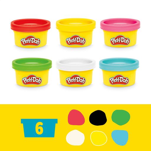 Набор для творчества Play-Doh Starters Fundamentals Animals с массой для лепки, от 3 лет, 6 баночек (E8530/E8535)