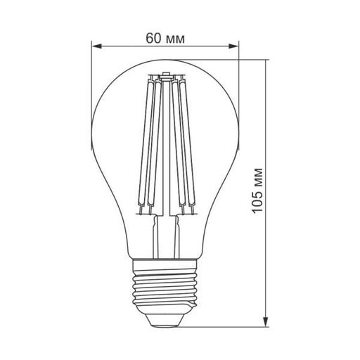 LED лампочка TITANUM Filament A60 7W E27 2200K бронза (1551005)