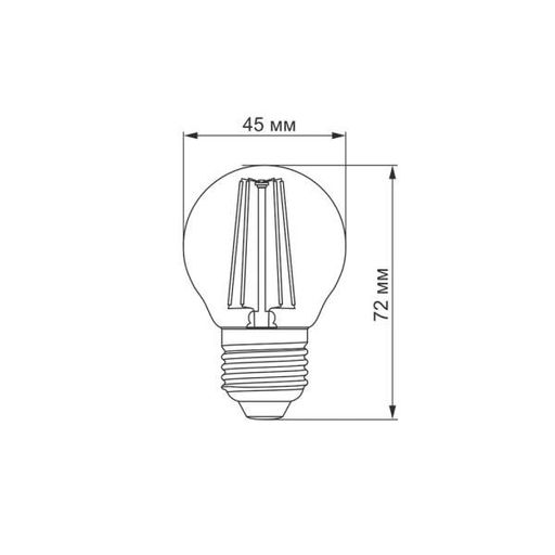 LED лампочка TITANUM  Filament G45 4W E27 4100K TLFG4504274 (1551007)