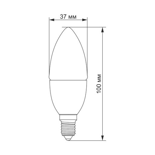 LED лампа VIDEX C37 3.5W E14 3000K 220V  (VL-C37e-35143) (1551066)