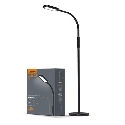 LED торшер чорний VIDEX TF07B 14W 3000-5500K (1551111)