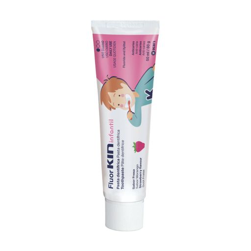 Дитяча зубна паста Kin Fluor Infantil Anticaries Toothpaste зі смаком полуниці