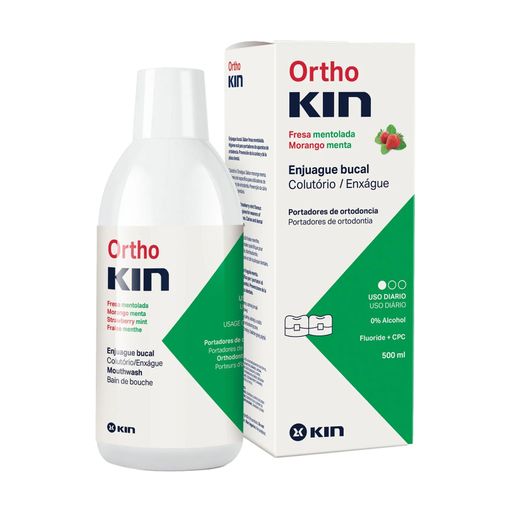 Ополіскувач для порожнини рота Kin Ortho Mouthwash Полунична м'ята, 500 мл