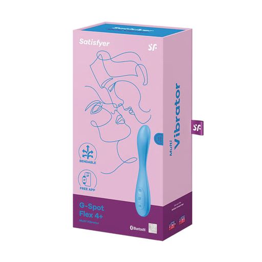 Вибратор для точки G Satisfyer G-Spot Flex 4+ Multi Vibrator голубой, 1 шт