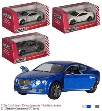 Металлическая инерционная легковая модель Bentley Continental GT Speed 5", открываются двери (в ассортименте) (1553681)