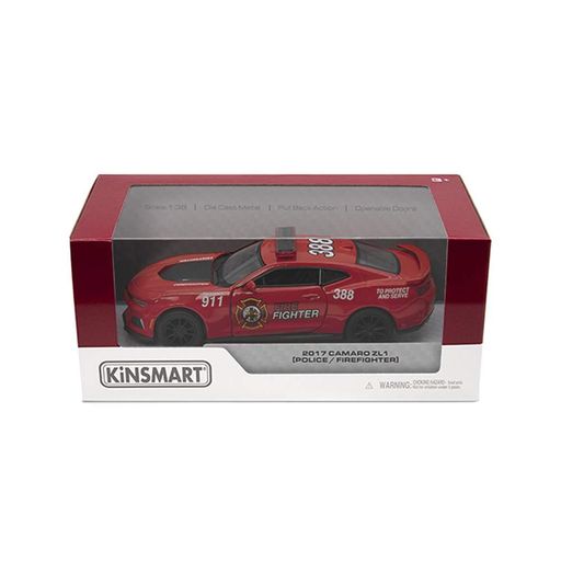 Металлическая инерционная легковая модель Chevrolet Camaro ZL1 Police/Firefighter 5", открываются двери (1554883)
