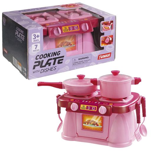 Ігровий набір Кухонна плита "Cooking Plate with Dishes"Юніка 71696, 7 предметів (1556091)