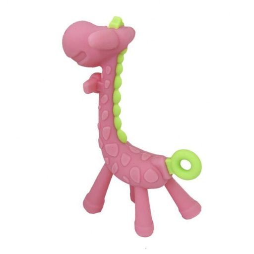 Силіконовий прорізувач "Жираф" MGZ-0416(Pink) в футлярі (1556867)
