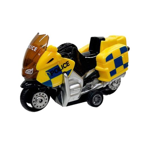 Мотоцикл дитячий "Police" AP7442 масштаб 1:64 з безпечних матеріалів Жовтий (1557166)