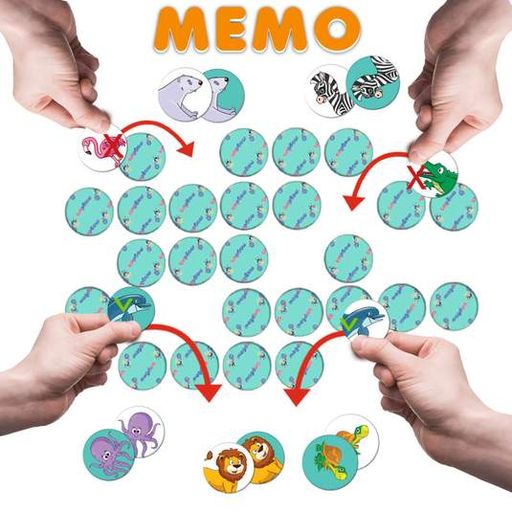 Игра настольная развивающая "Лото + мемо Зоопарк" ME5032-21 EN (1558939)