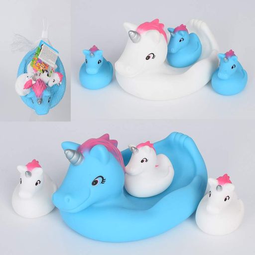 Игрушка для купания единорог, 1 шт. 17 см, 3 шт. 5.5 см, 378 (в ассортименте) (1559941)