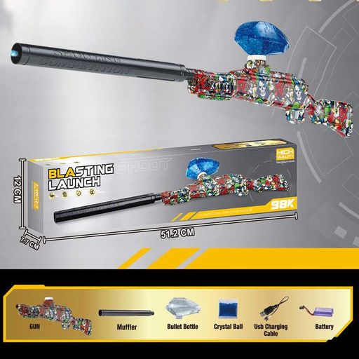 Винтовка на гидрогелевых шариках (орбизах) 98K Blasting Launch Colorful Skulls (1561007)