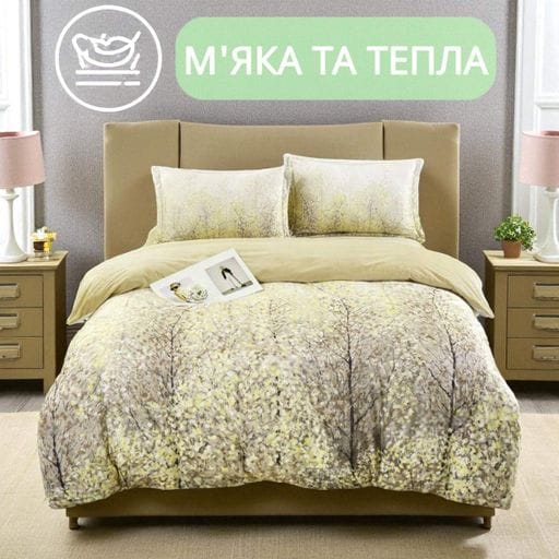 Велюровое постельное белье Евро KOLOCO 5D рисунок (42292) (1563209)