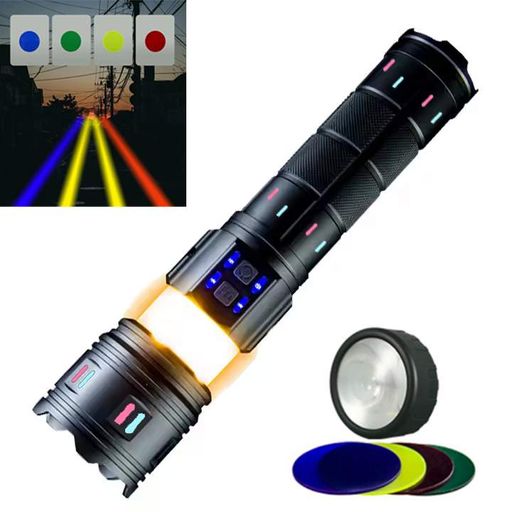 Ліхтар ручний Voltronic AK178 NIGHT VISION FLUORESCENCE WHITE LASER LED PM60-TG+COB з функцією Power Bank, зарядка Type-C, чорний корпус (00000010791) (1565545)