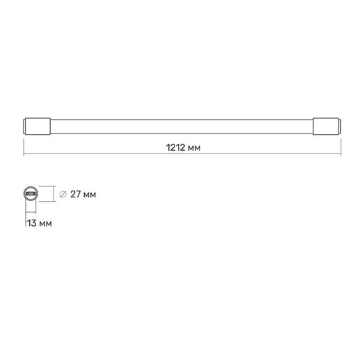 Лампа LED TITANUM T8 18W 1.2м 6500K 220V TL-T8-18126 (1565636)